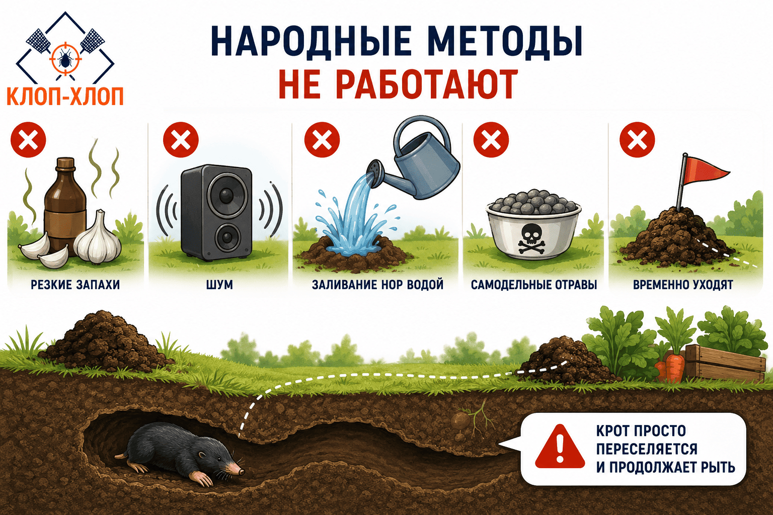 Народные средства от кротов